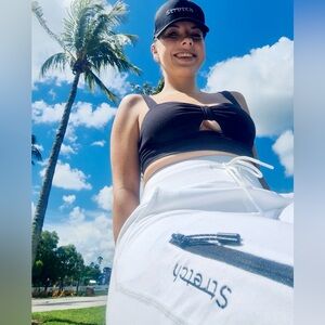 STRETCH White Joggers NWOT